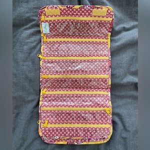 Vera Bradley Bali Gold Toiletry/ Jewelry Travel Case
